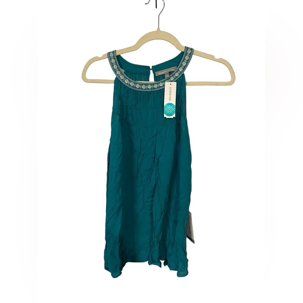 Daniel Rainn Teal Sleeveless Top